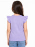 MOTHERCARE KIDS GIRLS LAVENDER RUFFLE SLEEVE PREMIUM T-SHIRT