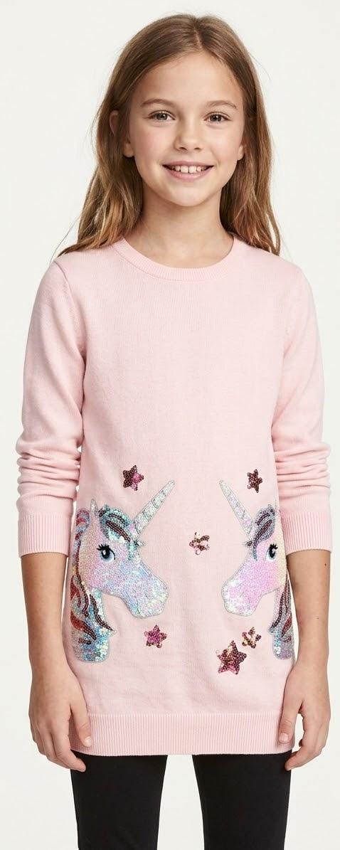 DENIMISH KIDS PINK UNICORN SWEATSHIRT | LIGHT PINK