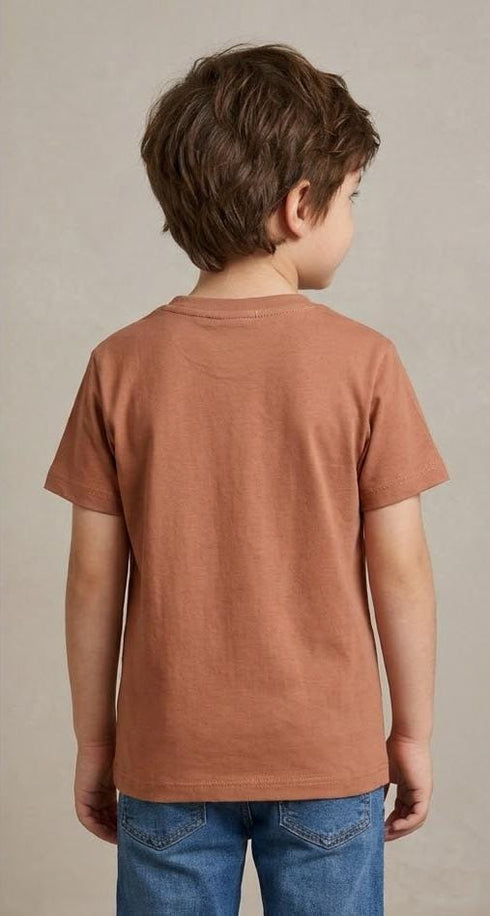 ALL BASICS KIDS BOYS T-SHIRT | BROWN
