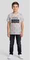 TEX KIDS PREMIUM LIGHT GREY HI-TECH GRAPHIC PRINT T-SHIRT