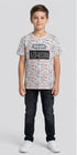 TEX KIDS PREMIUM LIGHT GREY HI-TECH GRAPHIC PRINT T-SHIRT