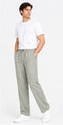 GUESS MEN'S COTTON LINEN DRAWSTRING TROUSER | OLIVE GREEN