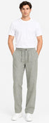 GUESS MEN'S COTTON LINEN DRAWSTRING TROUSER | OLIVE GREEN