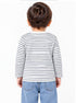 VERTBAUDET KIDS PREMIUM STRIPED BEAR PRINT T-SHIRT FOR BABY BOY