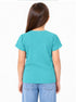 ZARA KIDS PREMIUM GIRLS SOLID AQUA BLUE T-SHIRT