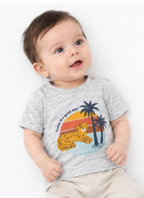 C&A KIDS PREMIUM BABY BOY LEOPARD PRINT T-SHIRT –