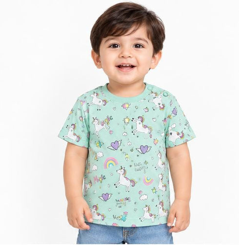 BABY GO KIDS PREMIUM UNICORN PRINT T-SHIRT FOR BABY BOYS