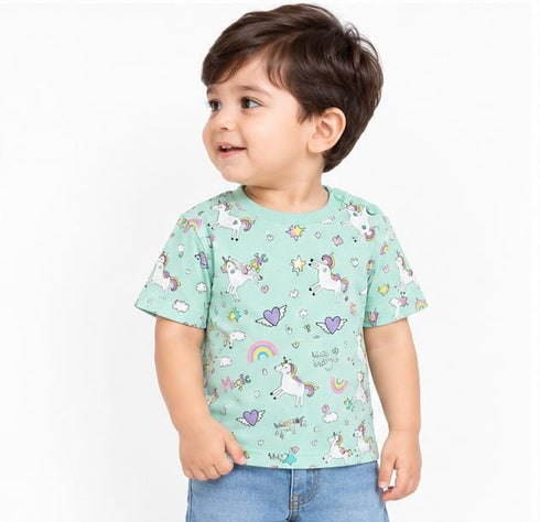 BABY GO KIDS PREMIUM UNICORN PRINT T-SHIRT FOR BABY BOYS