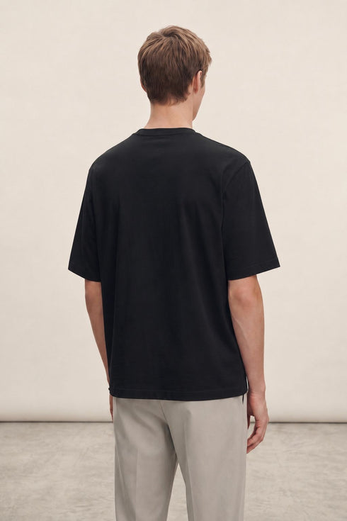 HERMES PARIS T-SHIRT LUXURY MERCERIZED COTTON | BLACK