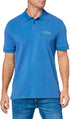 HUGO BOSS COTTON - PIQUE POLO SHIRT WITH LOGO PRINT | BLUE