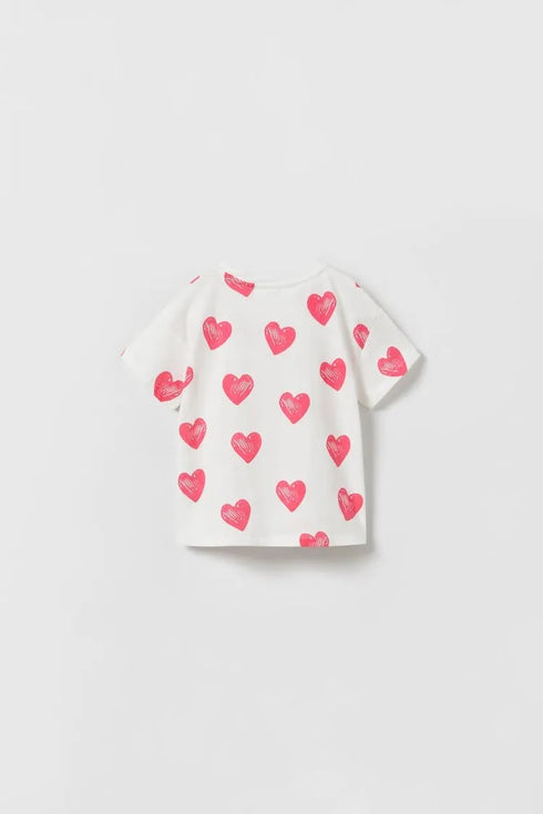 Zara Printed T-Shirt in Oyster White – Soft cotton tee for boys & girls. Stylish, comfortable, and perfect for everyday wear. Shop original Zara kids' t-shirts now!