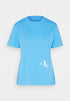CALVIN KLEIN JEANS-COLOR OFF PLACED MONOGRAM TEE-SHIRT | BLUE CRUSH