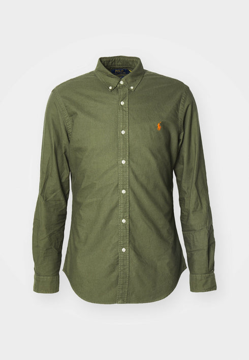 POLO RALPH LAUREN SLIM FIT OXFORD SHIRT | OLIVE GREEN