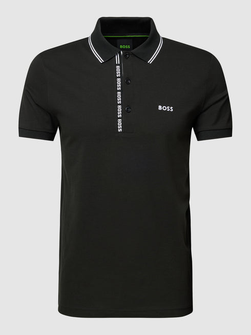 HUGO BOSS PAULE 4 PIQUE POLO SHIRT | BLACK