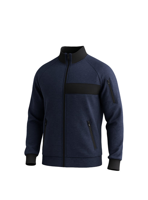 STONECAST MEN’S PREMIUM TECH-FLEECE ZIP-UP SWEATSHIRT NAVY BLUE