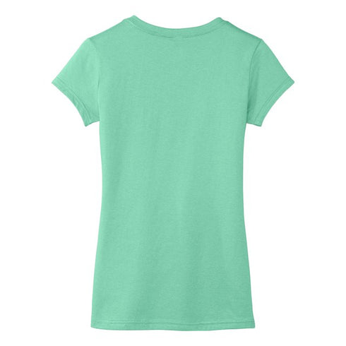 LAURA TORELLI PLAIN V-NECK WOMEN'S T-SHIRT | SEA GREEN