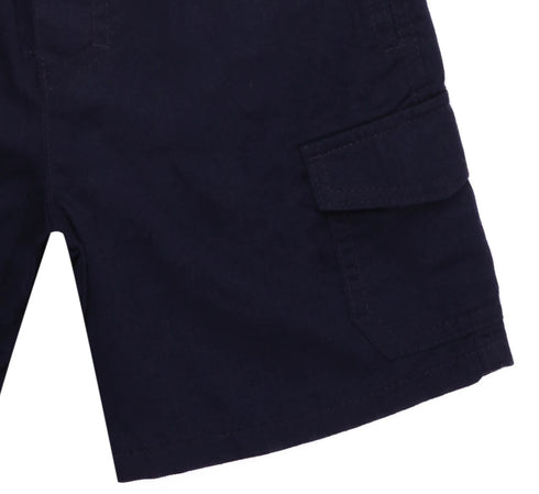 navy blue kids cargo shorts – durable, comfy, and stylish.
