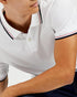 Ben Sherman Supima white polo shirt with a classic design.