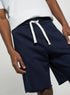 ALCOTT Cotton Bermuda Shorts - Navy Blue for men, stylish & comfy.