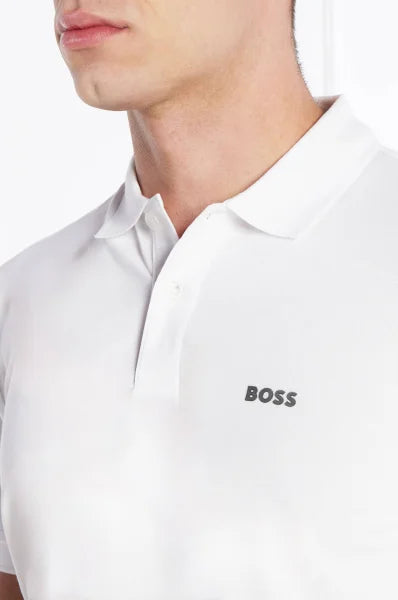 HUGO BOSS REGULAR-FIT SHORT SLEEVE COTTON PIQUE POLO SHIRT | WHITE