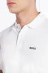 HUGO BOSS REGULAR-FIT SHORT SLEEVE COTTON PIQUE POLO SHIRT | WHITE