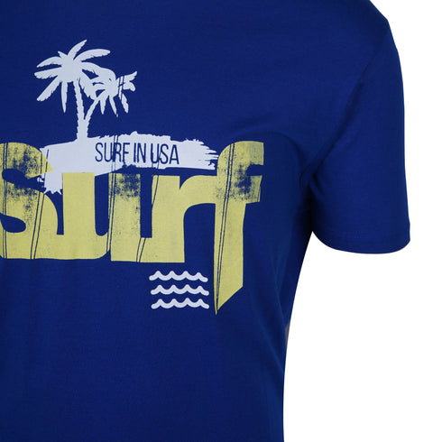 Blue Black Dot Milano Address T-Shirt, stylish and comfortable for men.