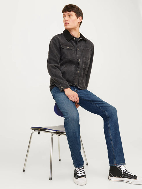 JACK & JONES relaxed fit dark blue jeans for men