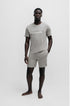 HUGO BOSS COTTON JERSEY REGULAR-FIT T-SHIRT WITH STRIPES AND LOGO | LIGHT GREY