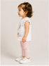 T.U-K.I.D.S GIRLS’ PRINTED RUFFLE SLEVEE T-SHIRT | WHITE