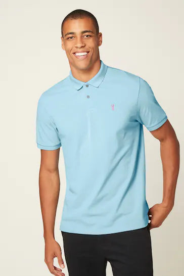NEXT.- PIQUE POLO SHIRT-MEN | LIGHT BLUE