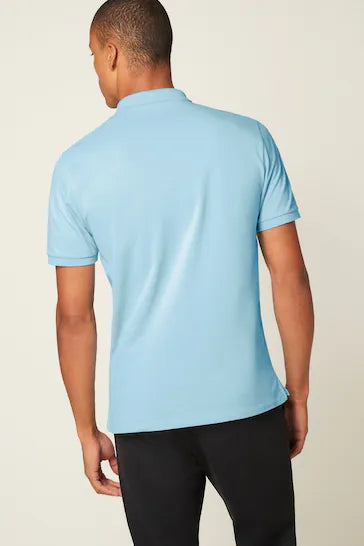 NEXT.- PIQUE POLO SHIRT-MEN | LIGHT BLUE