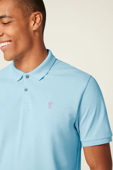 NEXT.- PIQUE POLO SHIRT-MEN | LIGHT BLUE