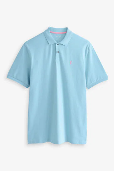 NEXT.- PIQUE POLO SHIRT-MEN | LIGHT BLUE