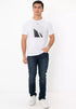 CALVIN KLEIN JEANS SLIM FIT MONO LOGO TEE SHIRT | WHITE