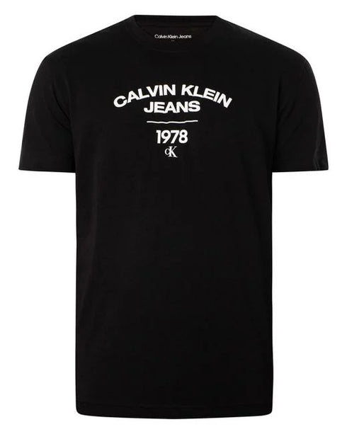 CALVIN KLEIN JEANS VARSITY LOGO T-SHIRT | BLACK