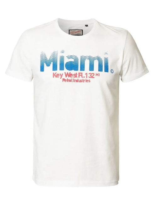 PETROL INDUSTRIES CO. MIAMI PRINTED T-SHIRT | WHITE