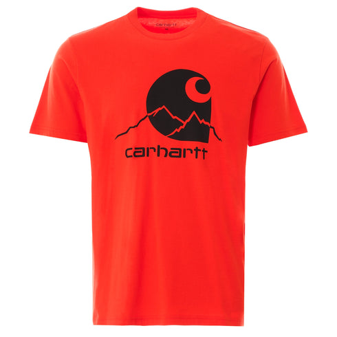 CARHARTT WIP S/S RELAXED FIT SHORT SLEEVE SCRIPT T-SHIRT | RED