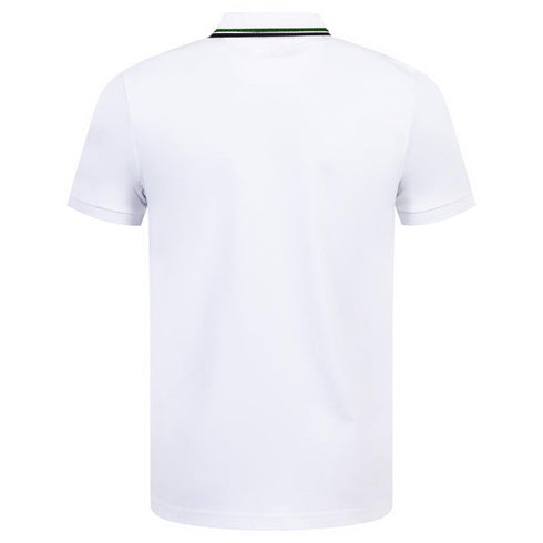 HUGO BOSS POLO SHIRT WITH EMBROIDERED LOGO | WHITE