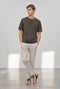 HERMES PARIS T-SHIRT LUXURY MERCERIZED COTTON | TAUPE GREY