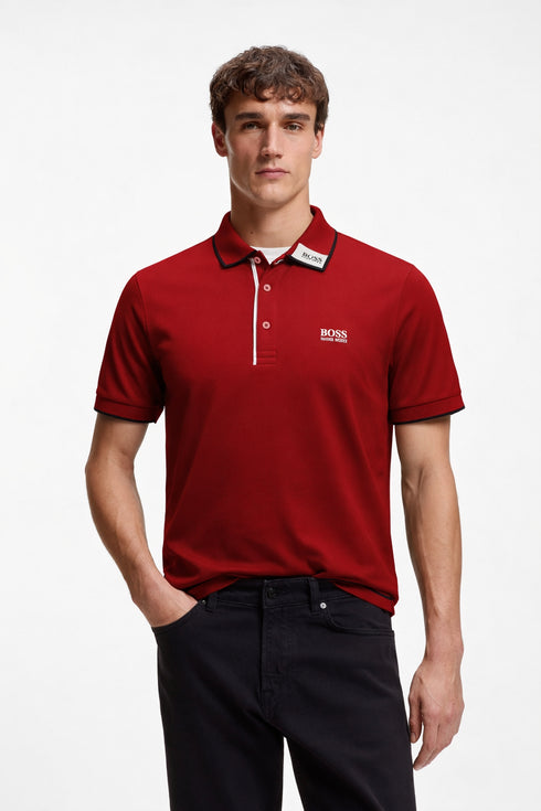 HUGO BOSS MEN’S PREMIUM POLO SHIRT | RED