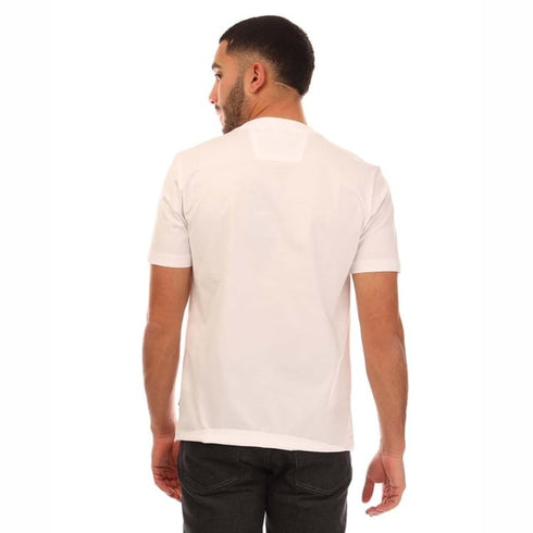 HUGO BOSS MEN'S BOSS PORSCHE X MERCERISED COTTON T-SHIRT | LIGHT CREAM