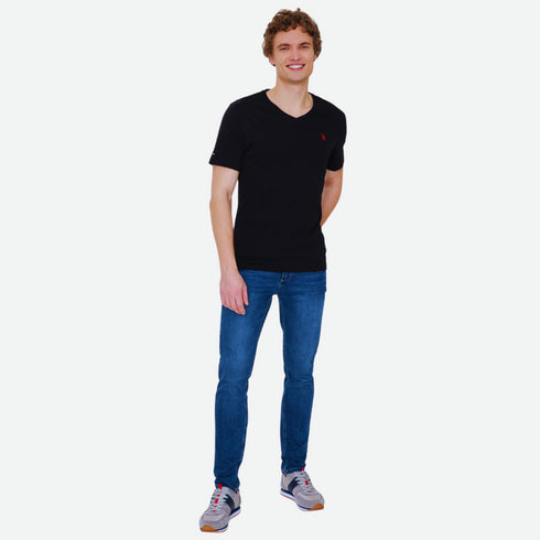 U.S. POLO ASSN. BASIC-V NECK T-SHIRT | BLACK