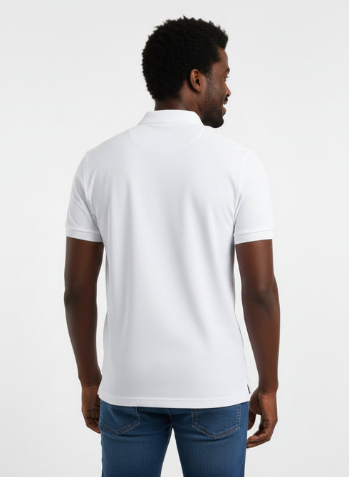 JACK & JONES MEN’S CLASSIC WHITE PREMIUM POLO