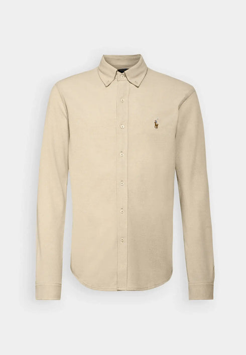 Buy coastal beige Polo Ralph Lauren Oxford shirt – premium quality and perfect fit.