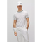 HUGO BOSS X MATTEO BERRETTINI LOGO CREW-NECK T-SHIRT WITH SIGNATURE STRIPES | WHITE