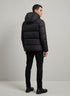 PRADA LUXURY PUFFER JACKET WITH PREMIUM LEATHER DETAILING | BLACK