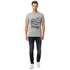 ARMANI JEANS SIGNATURE CHEST LOGO PRINT T-SHIRT | GREY