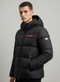 PRADA LUXURY PUFFER JACKET WITH PREMIUM LEATHER DETAILING | BLACK