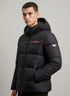 PRADA LUXURY PUFFER JACKET WITH PREMIUM LEATHER DETAILING | BLACK