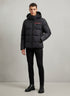 PRADA LUXURY PUFFER JACKET WITH PREMIUM LEATHER DETAILING | BLACK
